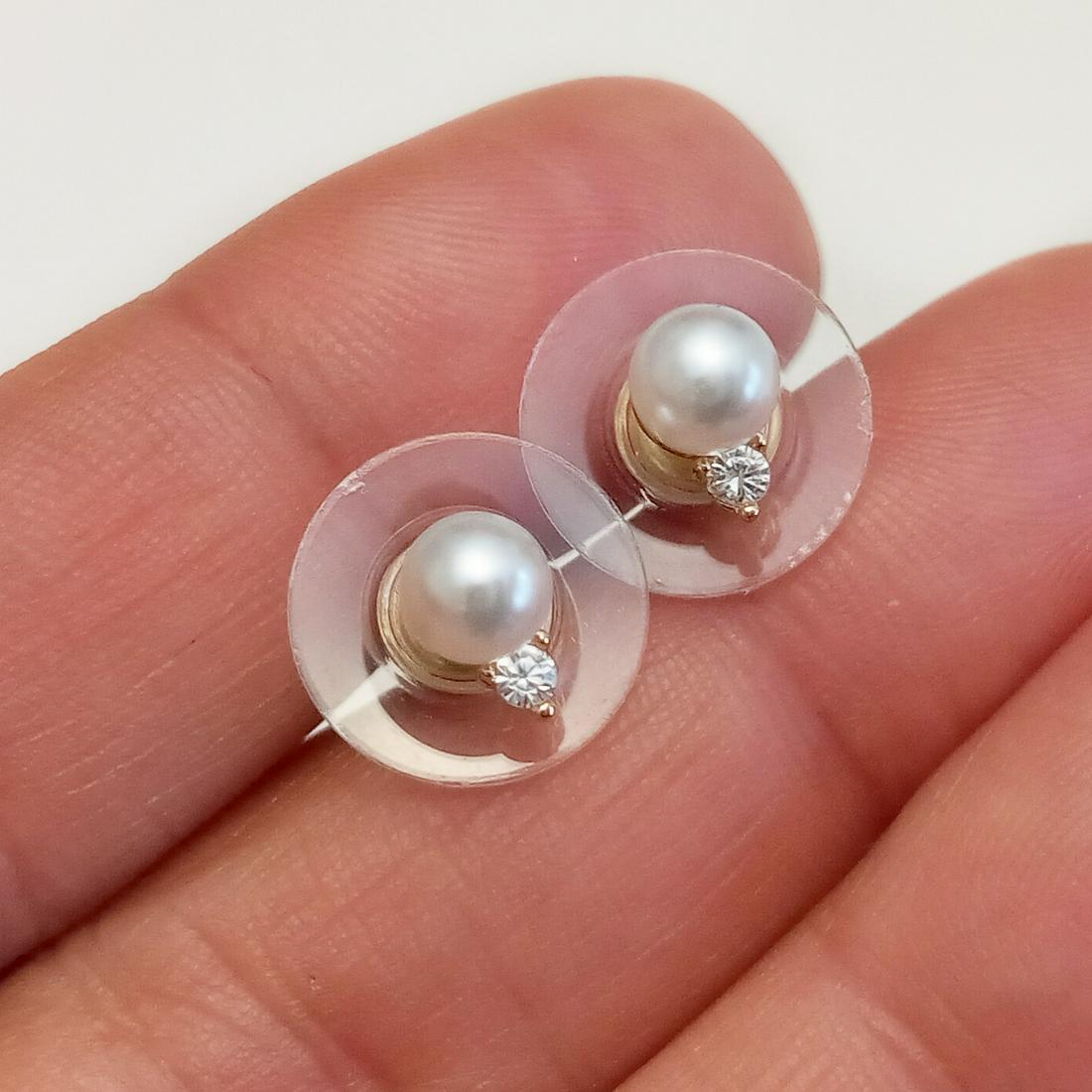 SIMPLY VERA WANG Gold tone faux pearl CZ earrings (1 of 4)