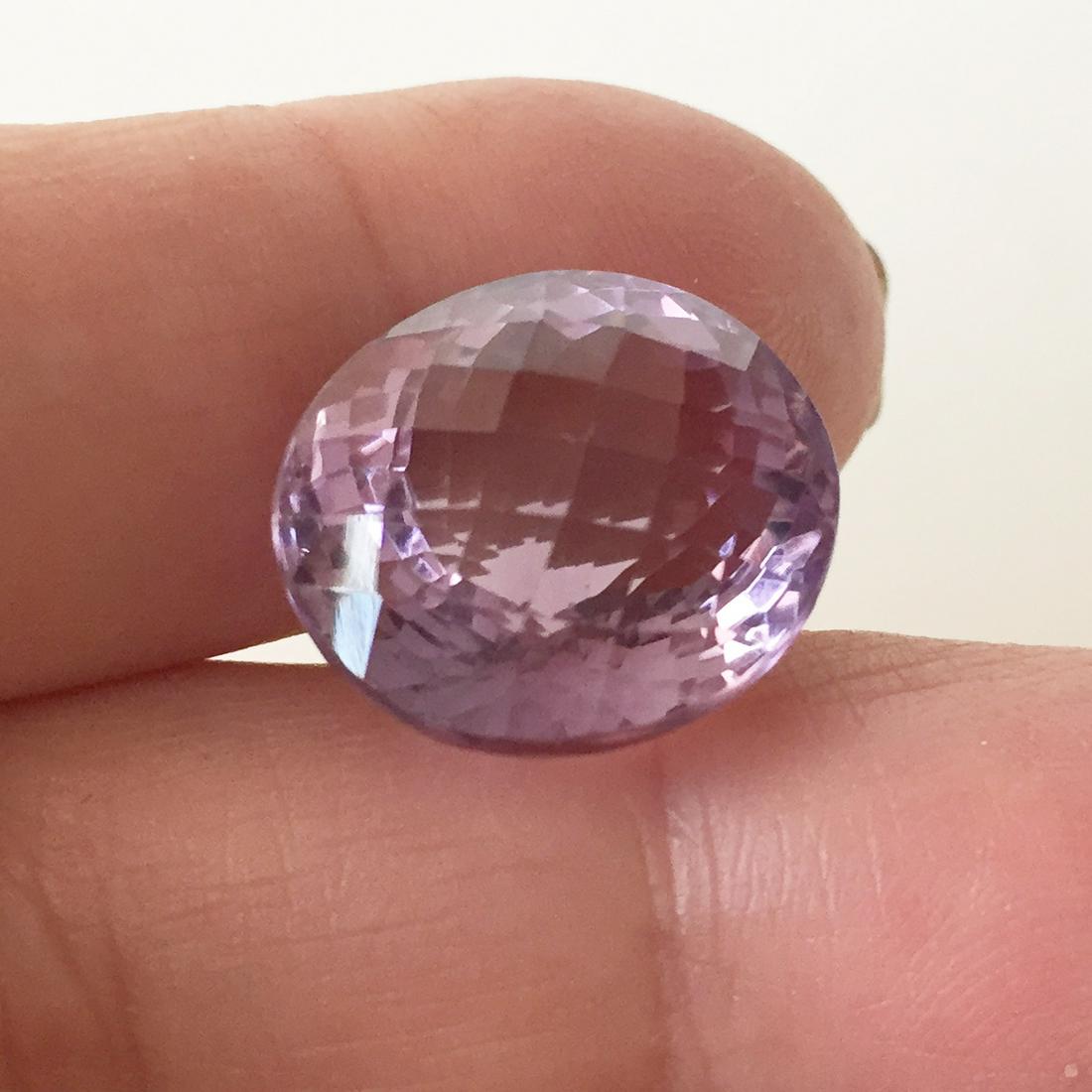 Oval shape checkerboard cut Amethyst, 20.42 cts (1 of 4)