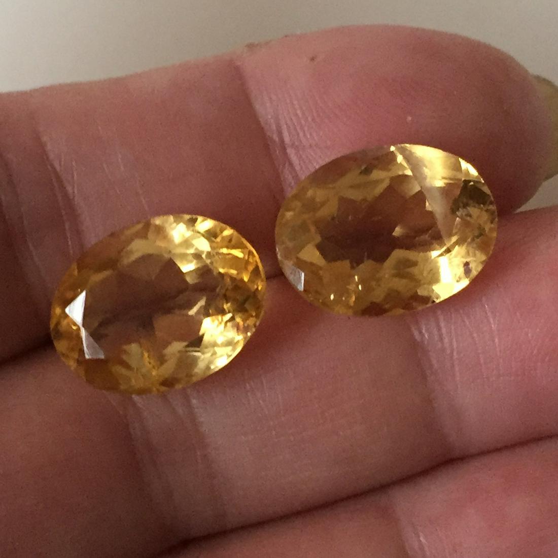 Pair of 16x12 mm Oval shape faceted Citrine, 18.25 cts (1 of 4)