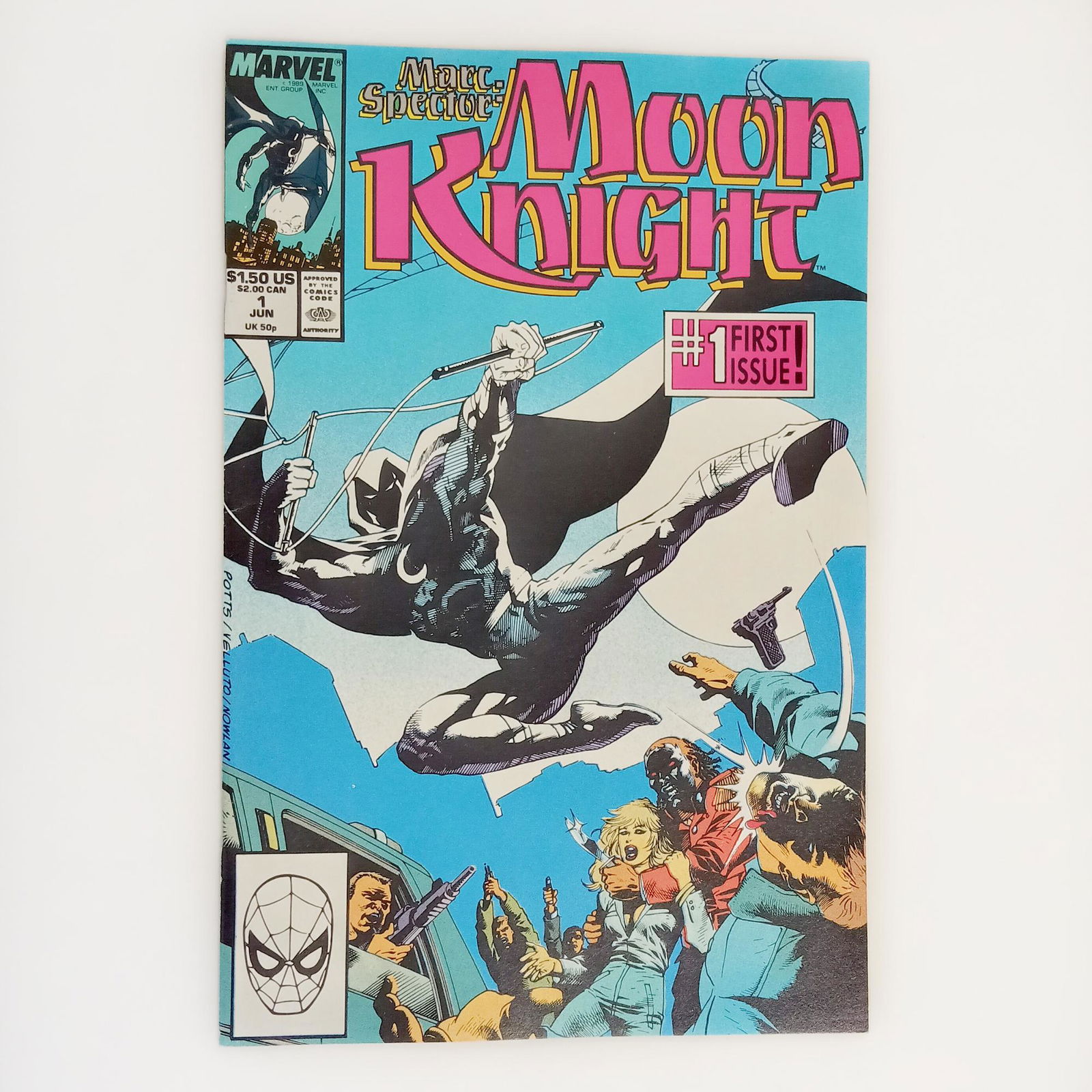 MARC SPECTOR MOON NIGHT #1 1989 comic book Marvel (1 of 3)
