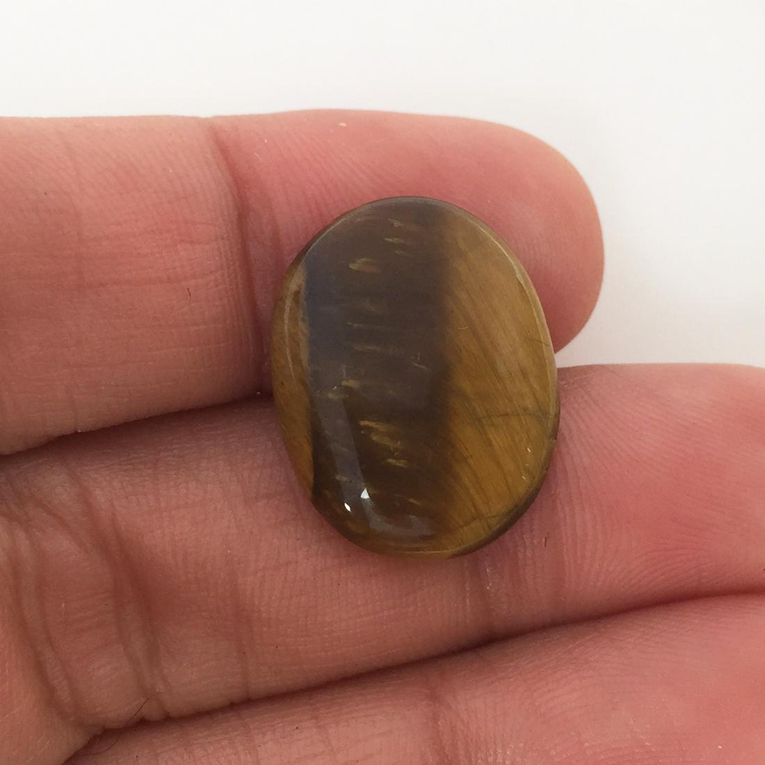 Tiger eye oval shape flat slab cabochon, 10.41 cts (1 of 3)