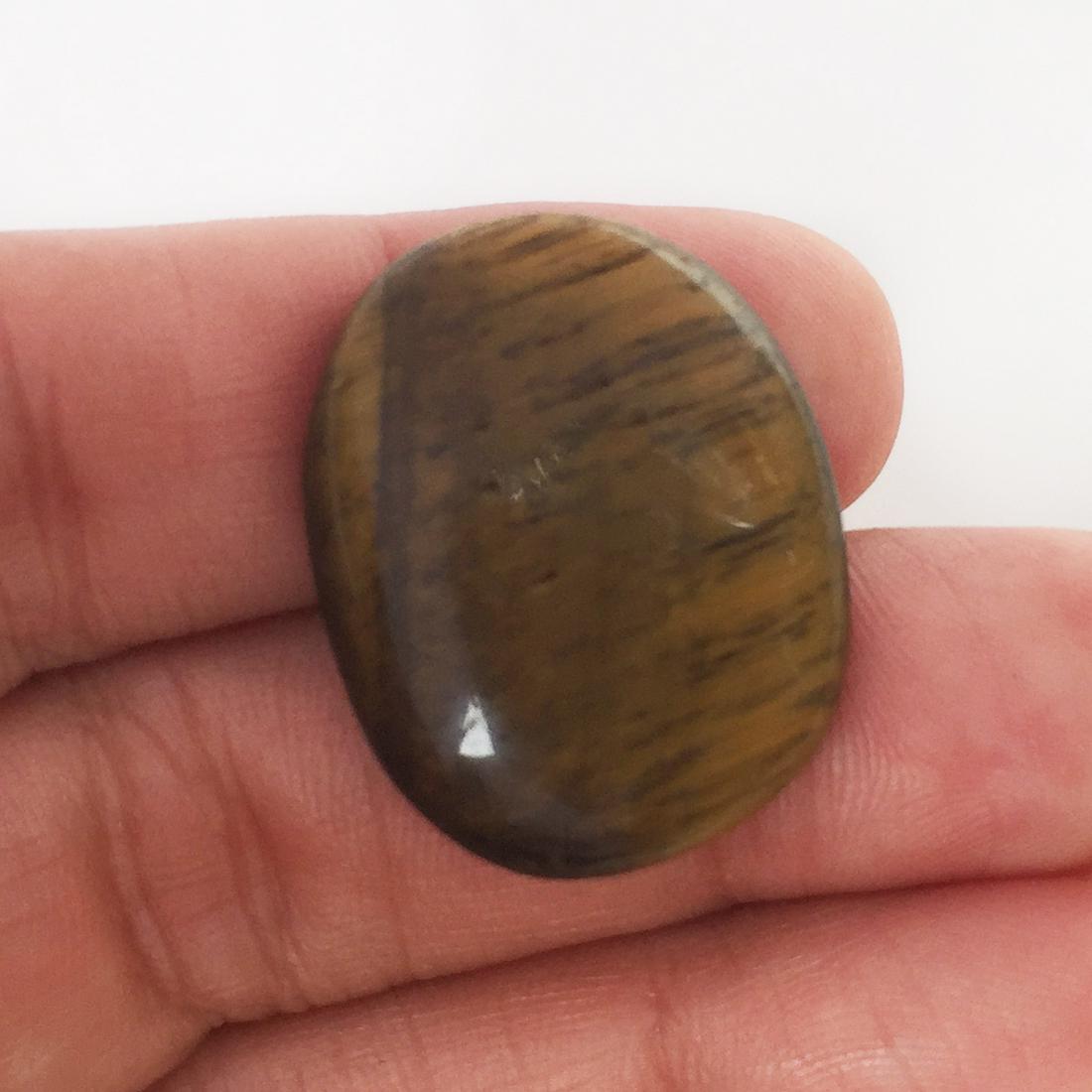 Tiger eye oval shape flat slab cabochon, 31.94 cts (1 of 3)