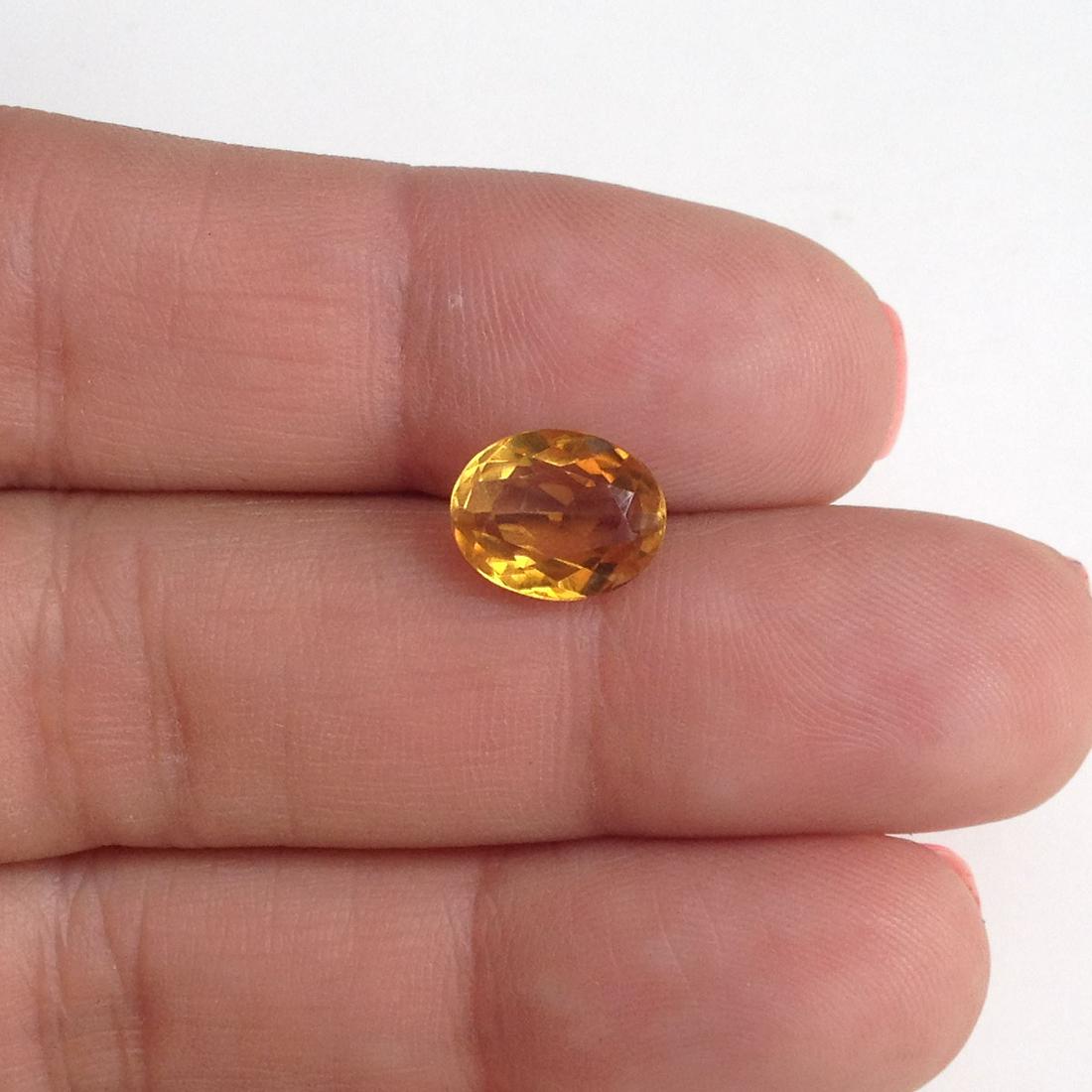 Oval shape faceted orange citrine, weights 2.50 cts (1 of 2)