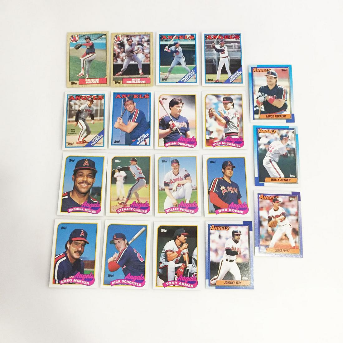 19 TOPPS 1987-1990 Angels baseball cards (1 of 2)