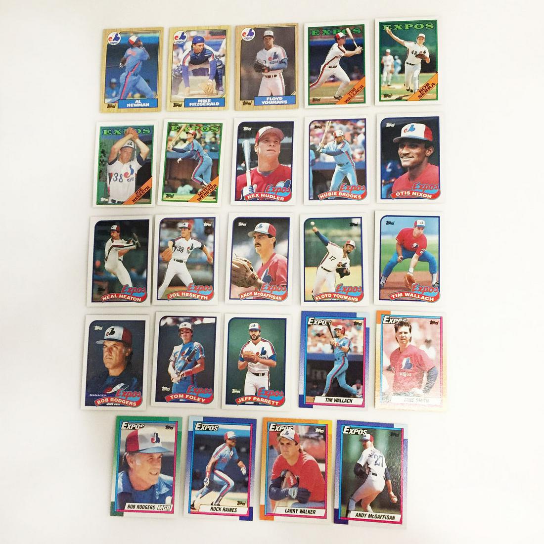 24 TOPPS 1987-1990 Expos baseball cards (1 of 2)