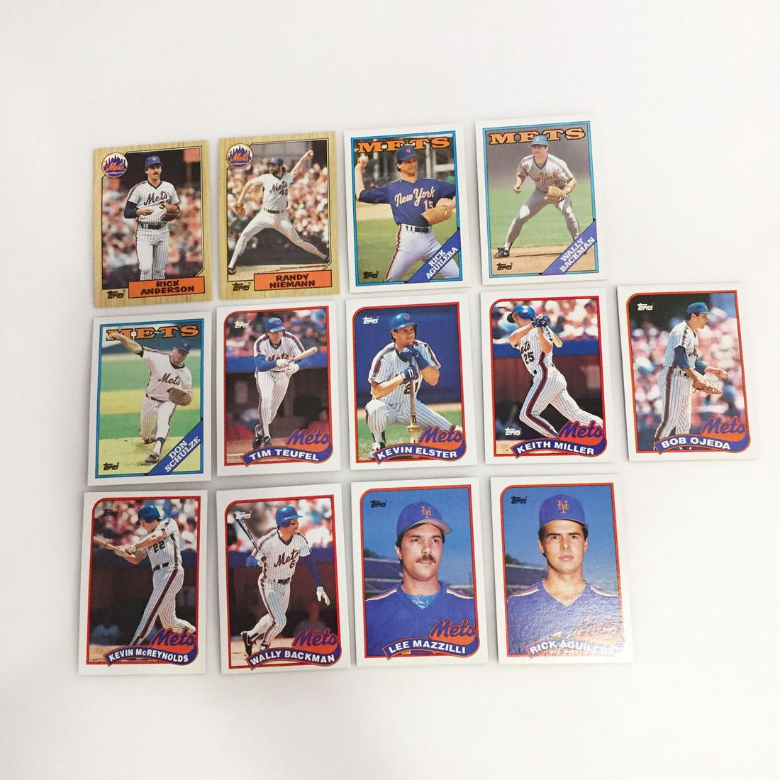 13 TOPPS 1987-1989 Mets baseball cards (1 of 2)
