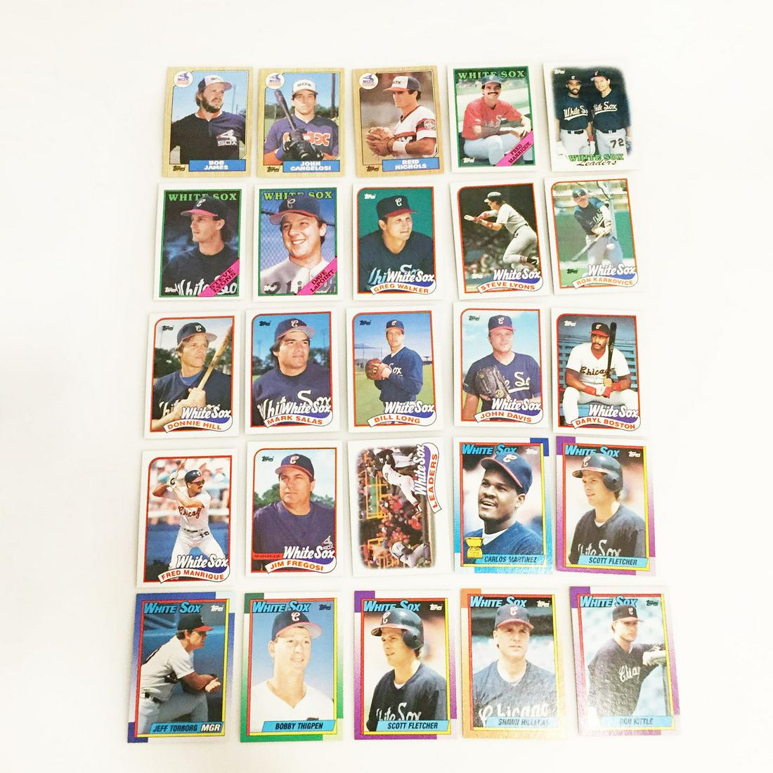 25 TOPPS 1987-1990 Chicago White Sox baseball cards (1 of 2)