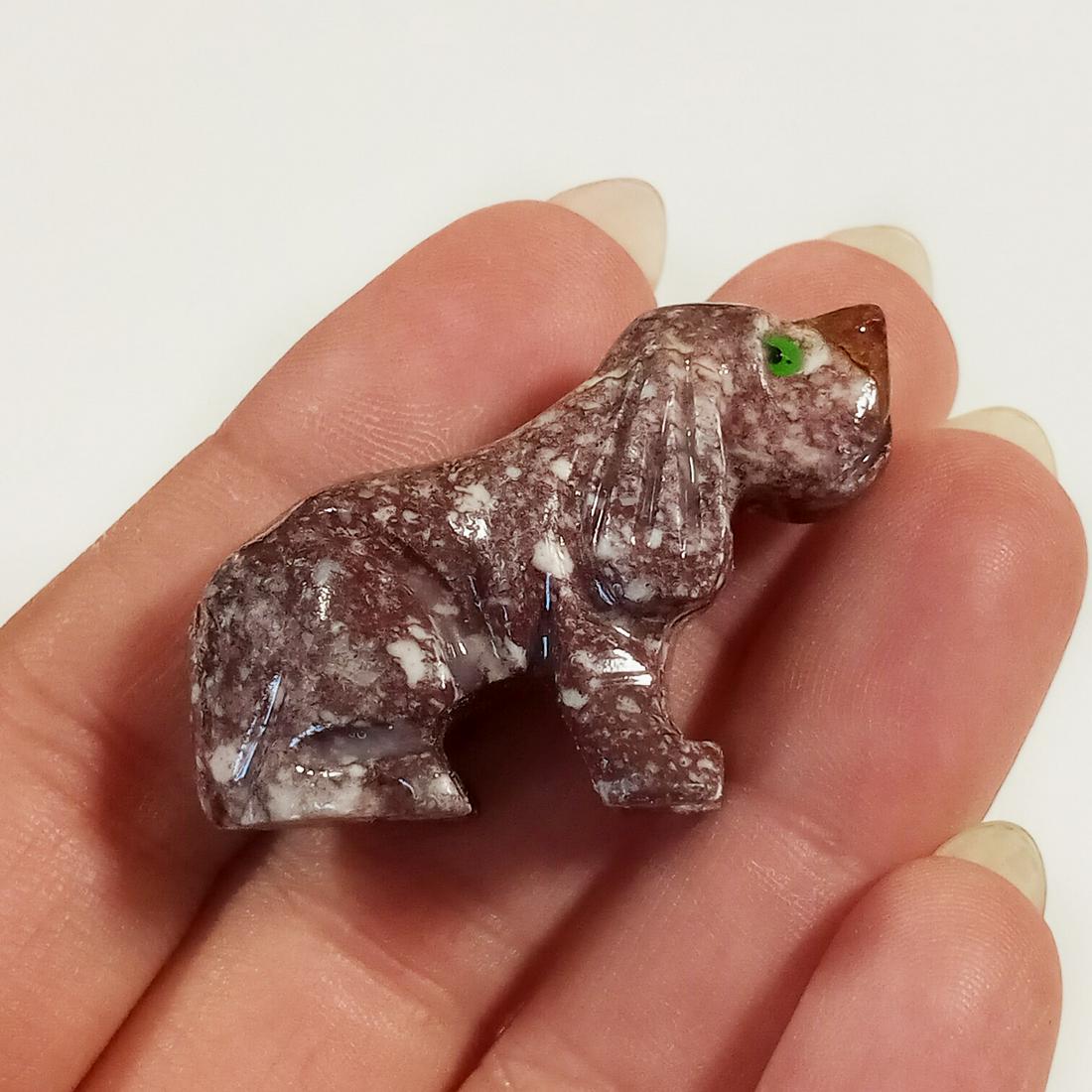 Carved soapstone Puppy Dog mini figurine (1 of 3)