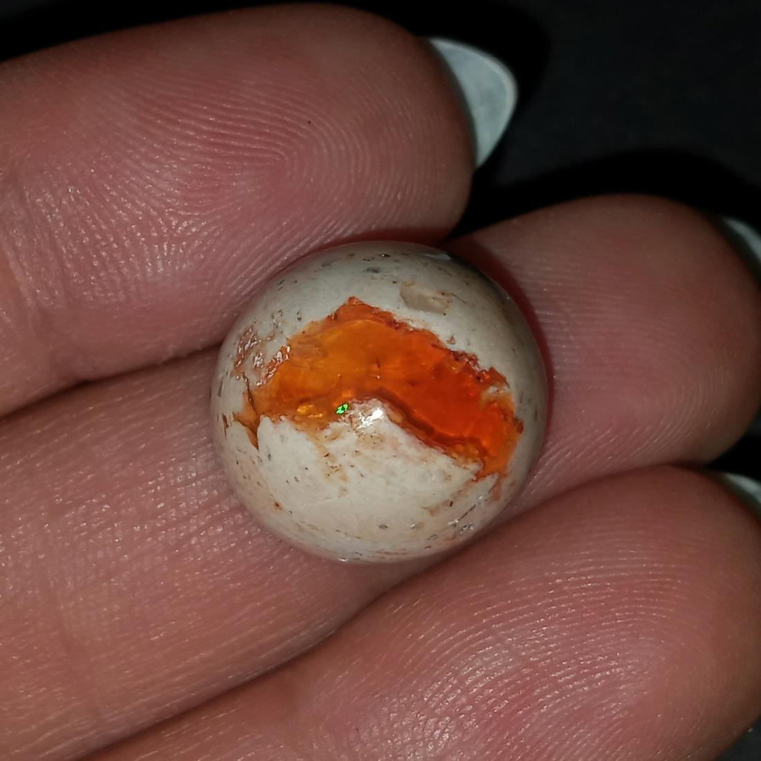 Oval shape Matrix Fire Opal cabochon, weight 12.32 cts (1 of 5)