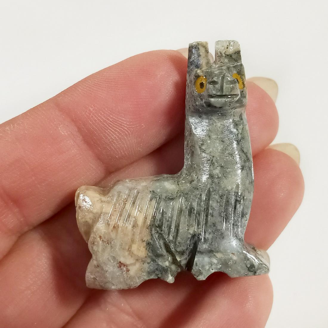 Carved soapstone Llama Alpaca mini figurine (1 of 5)