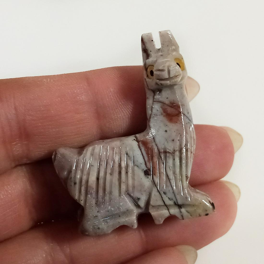 Carved soapstone Llama Alpaca mini figurine (1 of 5)