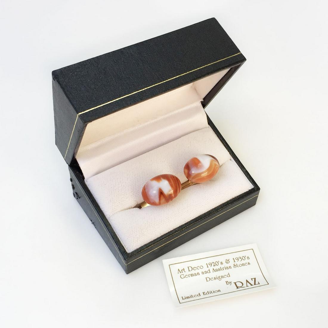 Vintage 1/20 14K Gold Filled oval cab cufflinks by RAZ (1 of 9)