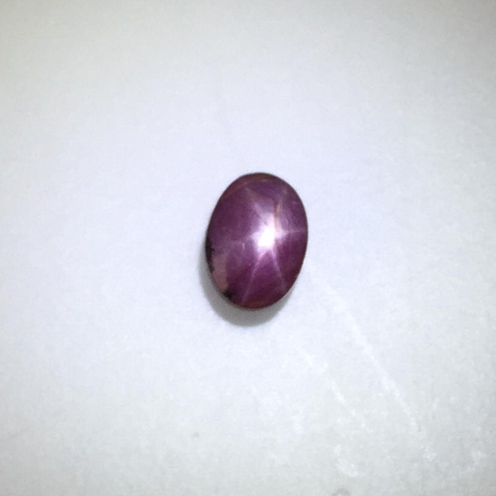 Oval Natural Untreated red Star Ruby cab, 3.01 cts (1 of 5)