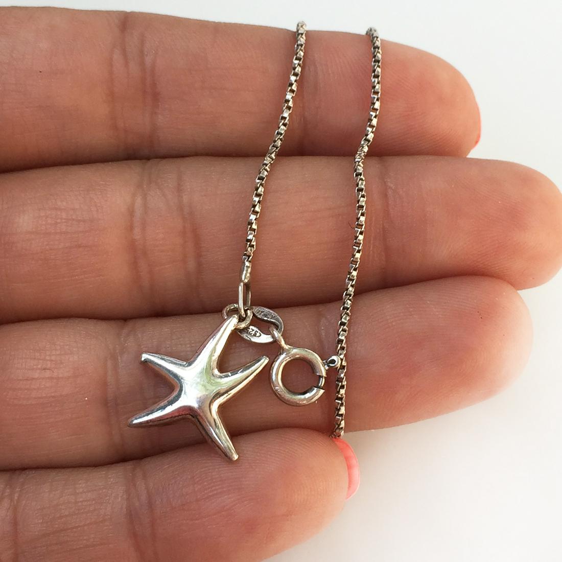 Sterling silver Starfish charm chain bracelet (1 of 3)