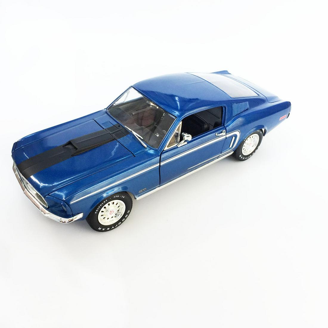 ERTL 1968 Mustang GT Metallic Blue car model #1089GD (1 of 18)