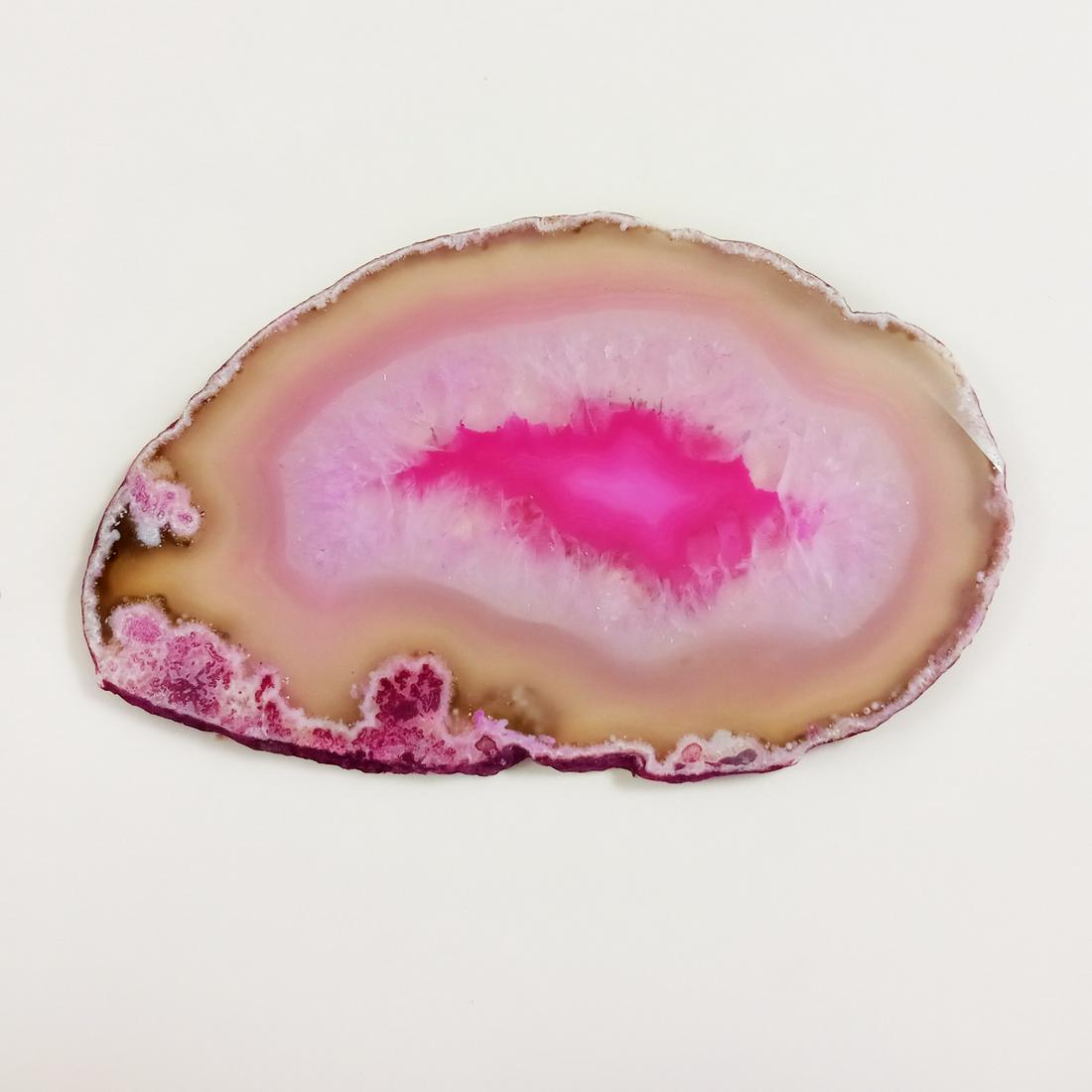 Magenta Pink Gray Agate free shape polished slice (1 of 4)