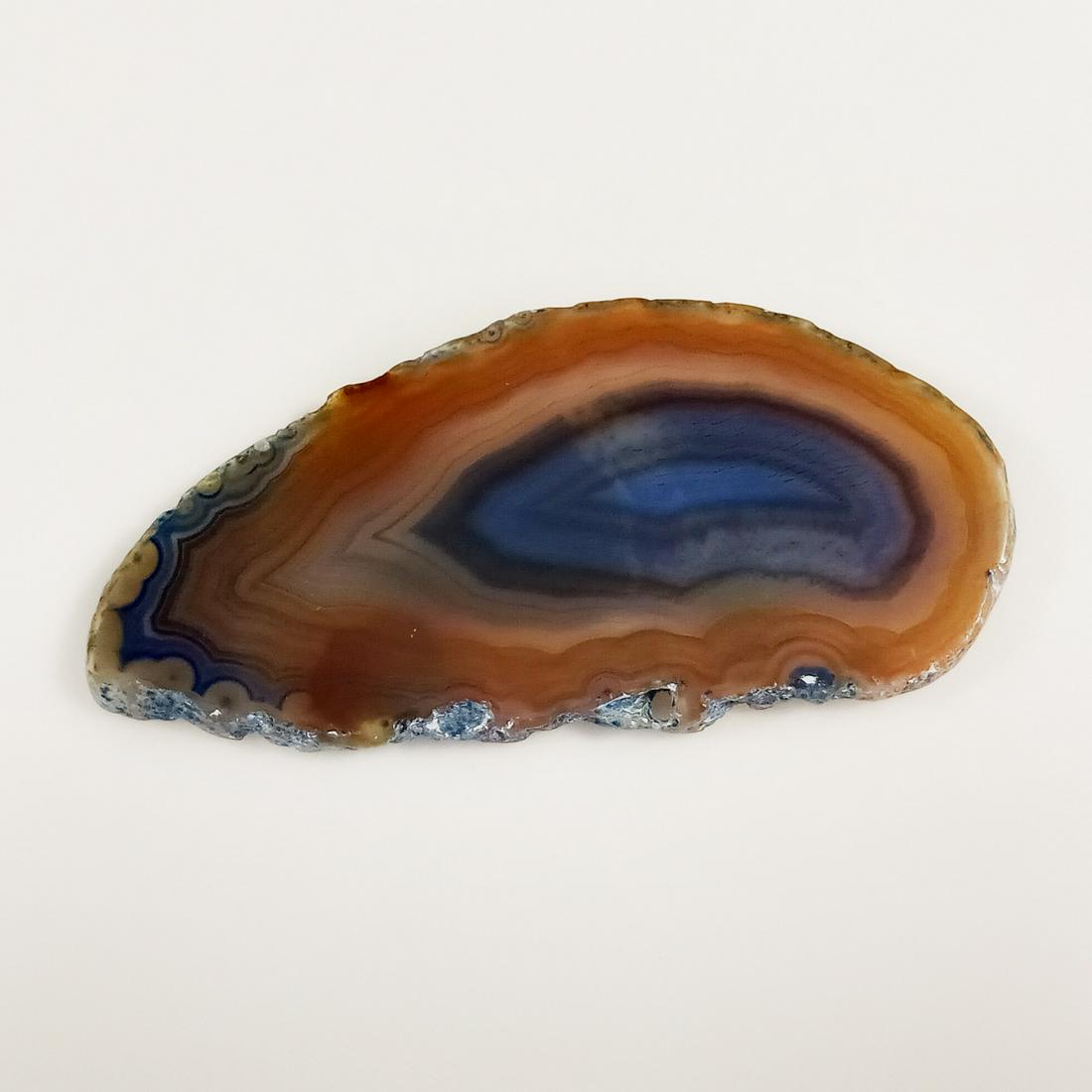 Blue Brown Agate free shape polished slice (1 of 5)