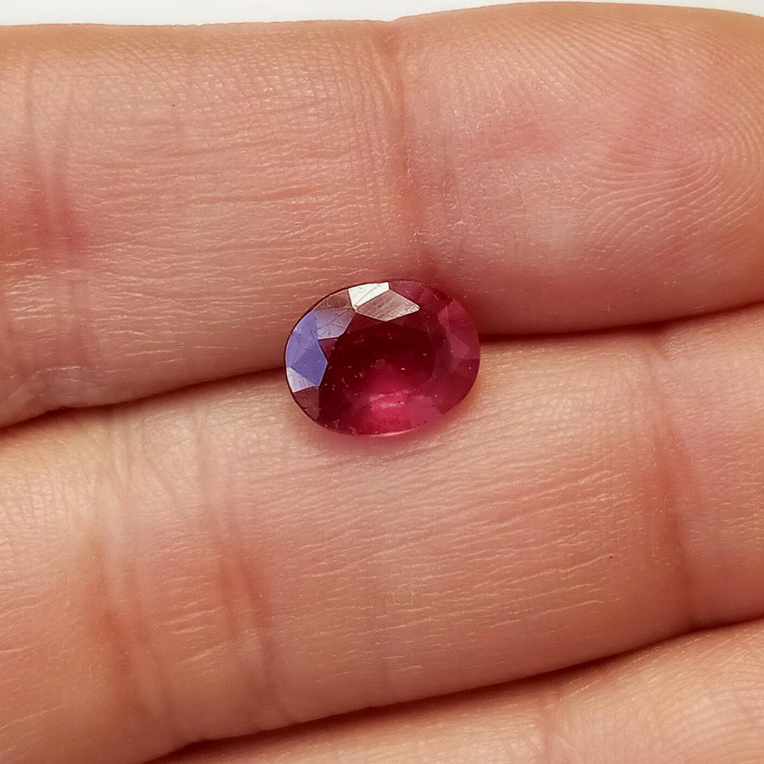 9x7 mm Oval shape faceted ruby, weight 2.03 cts (1 of 3)