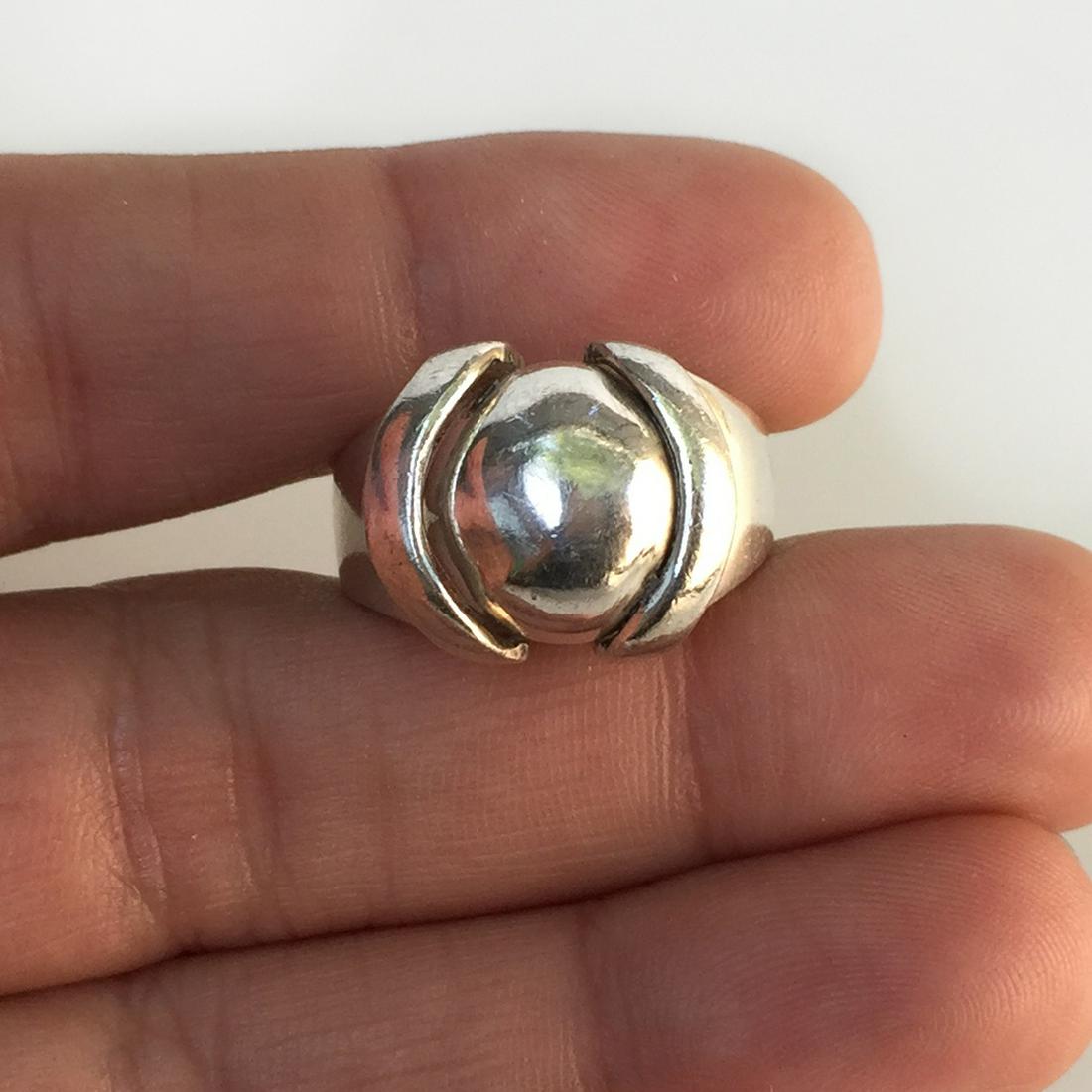Sterling silver ball cocktail ring size 6 1/2 (1 of 7)