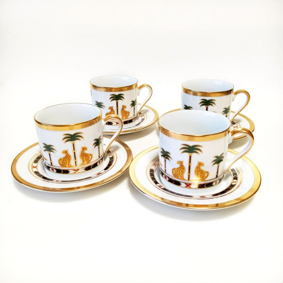 RARE CHRISTIAN DIOR 4 Casablanca demitasse cup, saucer (1 of 16)