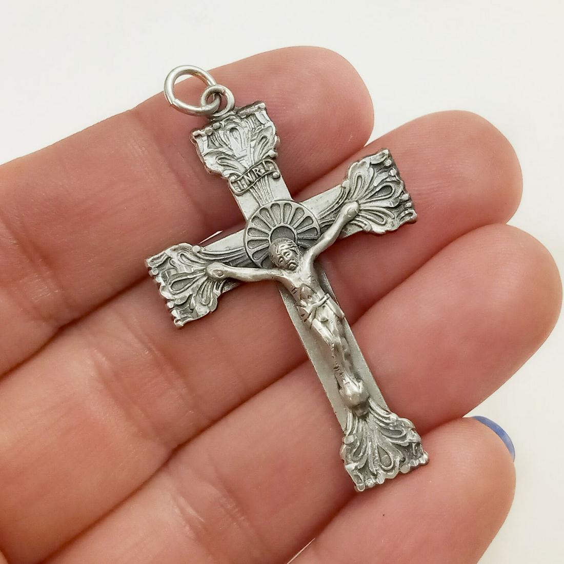 CHAPEL STER Sterling silver Jesus Cross pendant, signed (1 of 4)