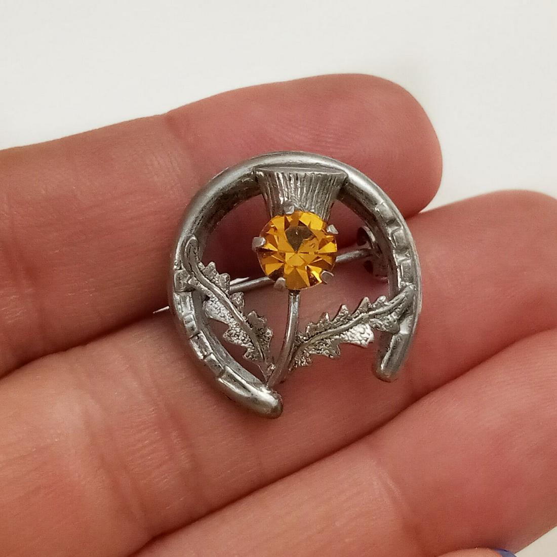 WARD BROS Vintage sterling silver Thistle brooch (1 of 4)