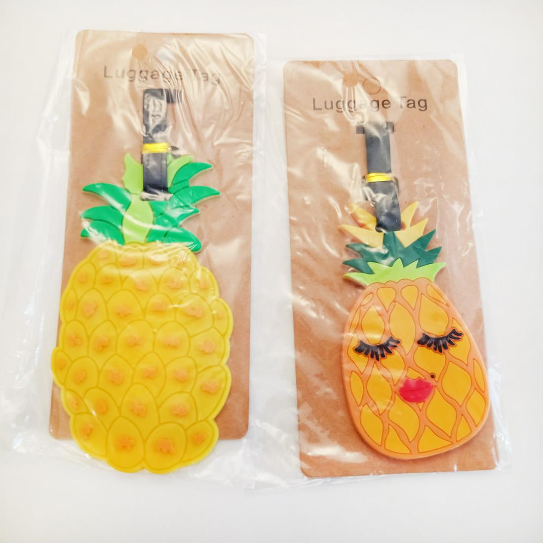 2 silicone Pineapple shape travel luggage ID tags: Lot of 2 silicone Pineapple shape travel luggage ID tags. Condition excellent.