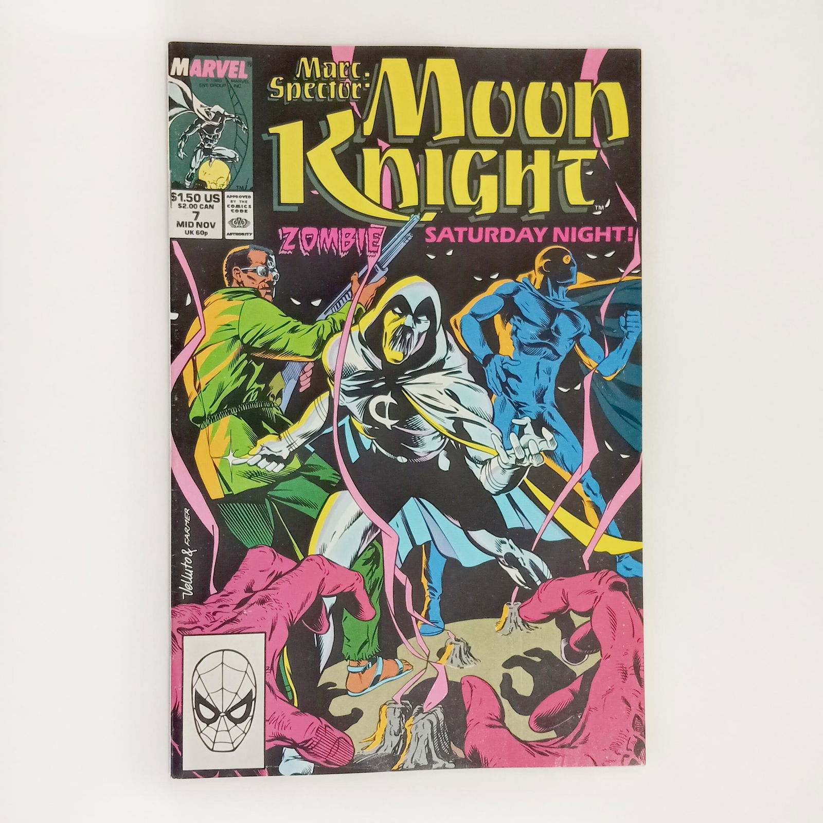 MARC SPECTOR MOON NIGHT #7 1989 comic book Marvel (1 of 3)
