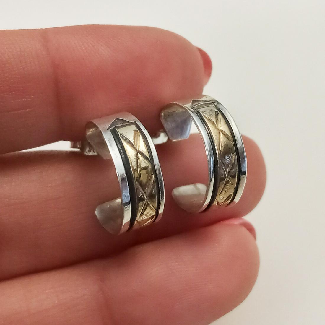 Vintage 12K Gold filled sterling silver earrings (1 of 4)