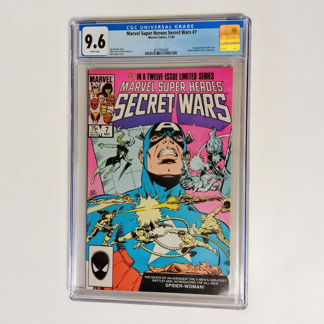 GRADED CGC 9.6 WH SECRET WARS #7 1984 comics (1 of 2)
