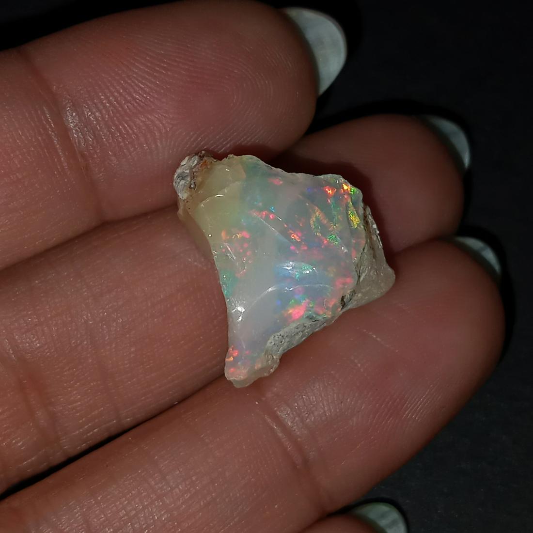 Raw rough free shape Welo Opal, weight 11.52 cts (1 of 7)