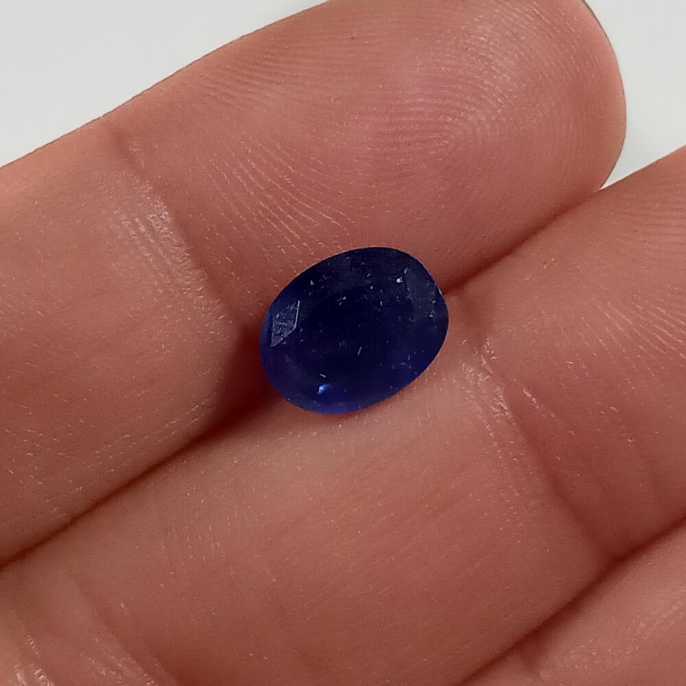 9x7 mm oval shape faceted blue sapphire, 2.38 cts (1 of 2)