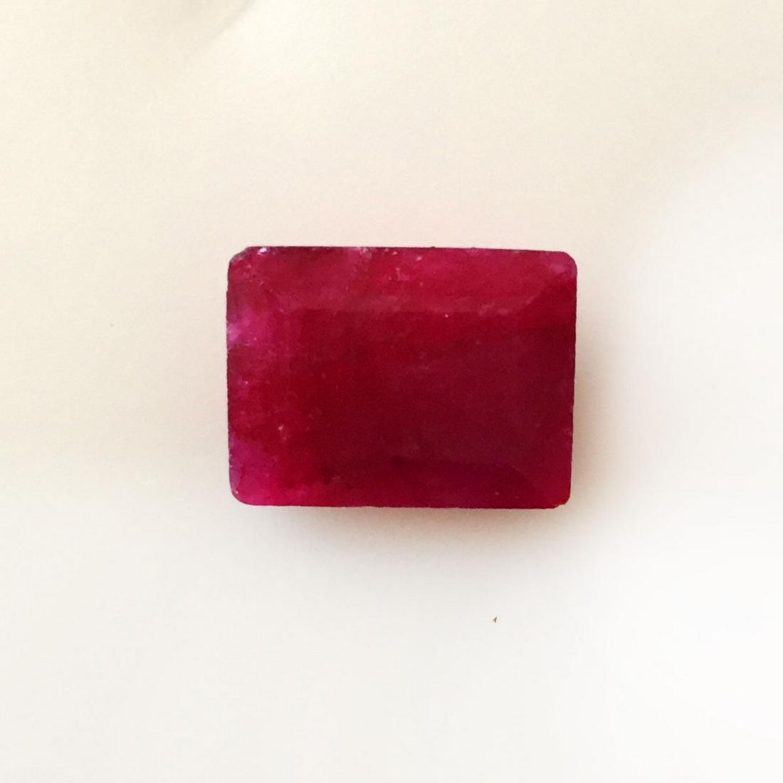 16x12 mm Rectangular faceted ruby, weight 9.66 cts (1 of 2)