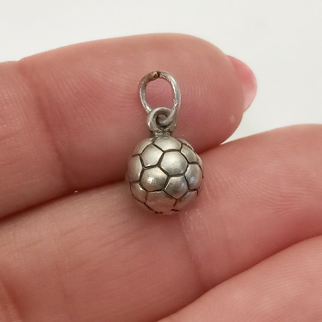 Sterling silver Soccer ball sport theme charm pendant (1 of 4)