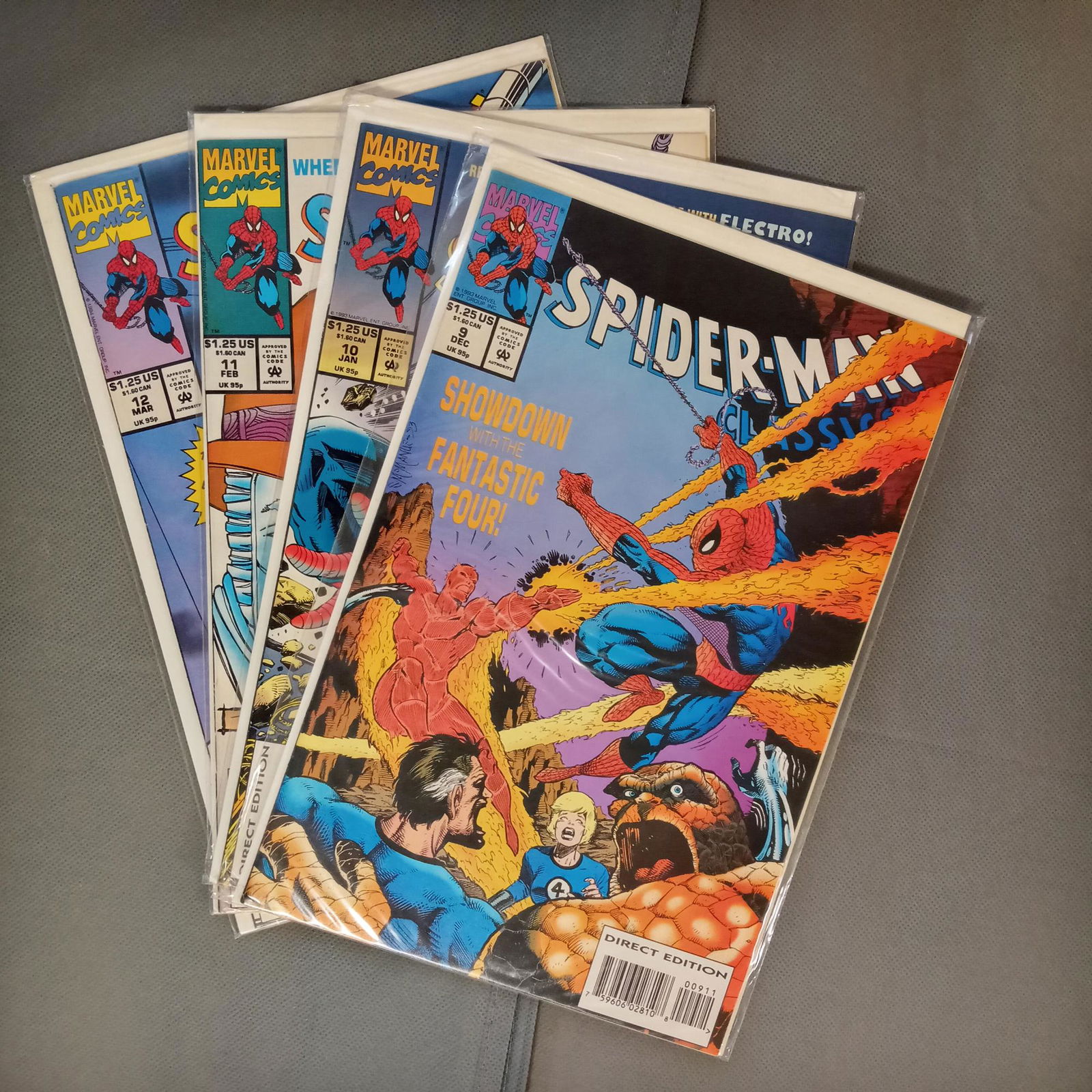 4 SPIDERMAN Classics #9, 10, 11, 12 1993 1994 Reprint (1 of 2)