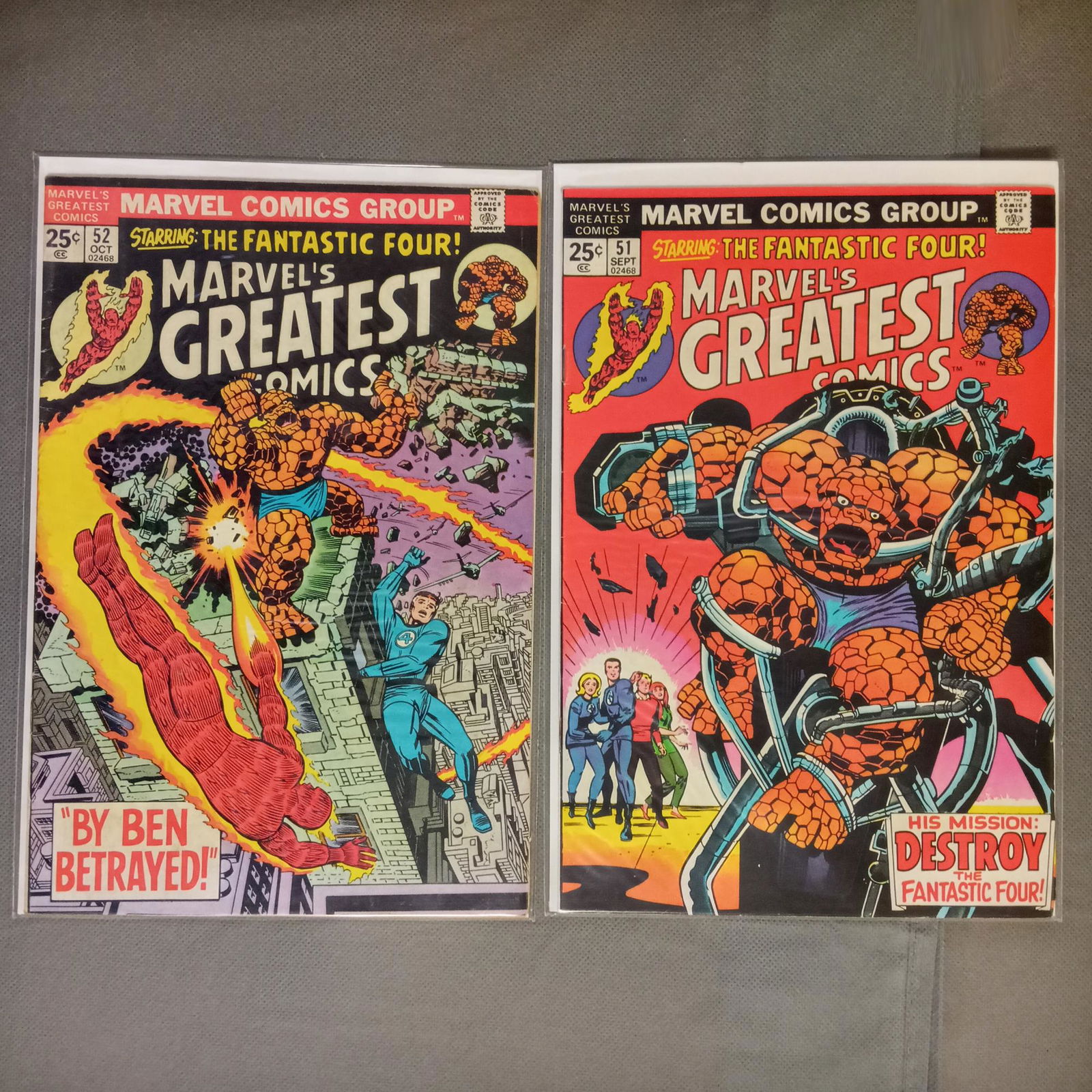2 MARVELS GREATEST COMICS #51, 52 reprint comic book (1 of 1)