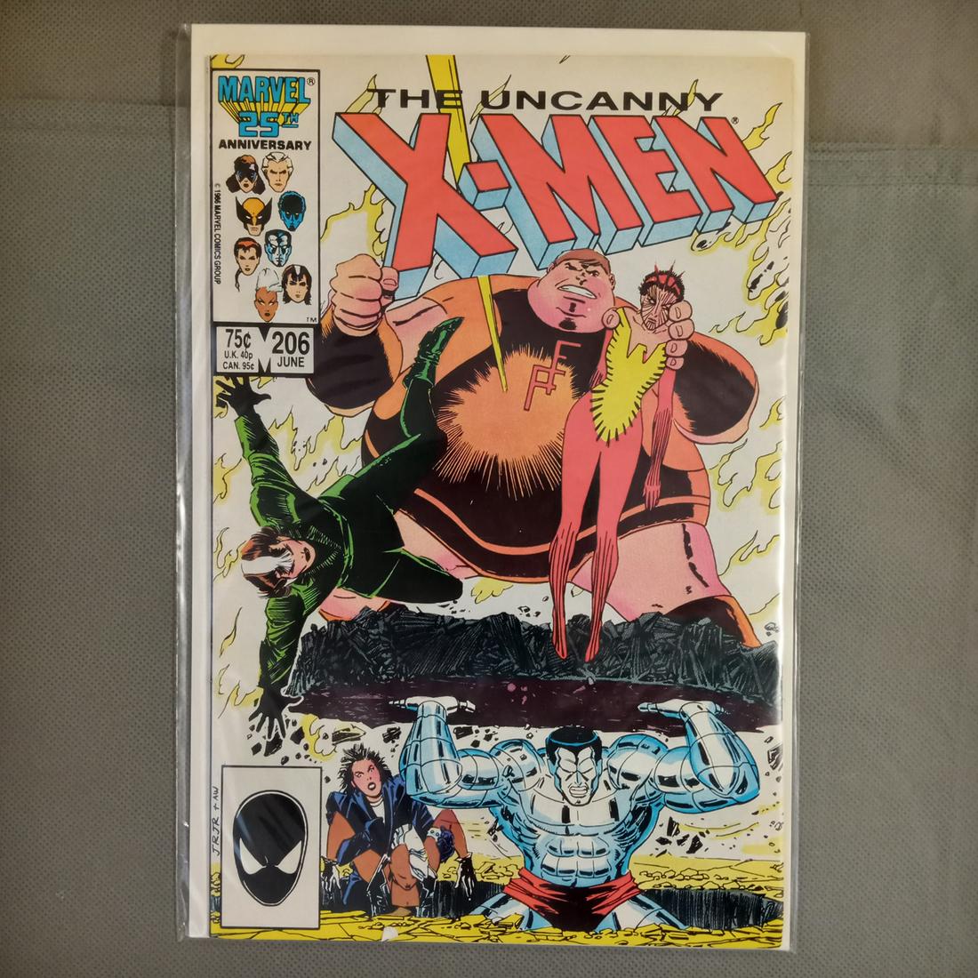 The UNCANNY X-MEN #206 1986  MARVEL comic book (1 of 1)