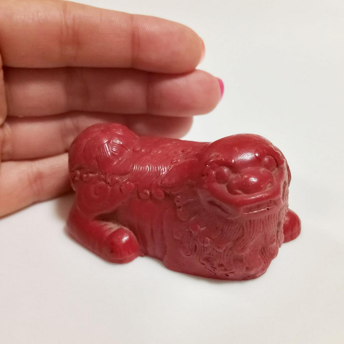 Vintage textured finish Foo Dog small figurine (1 of 4)