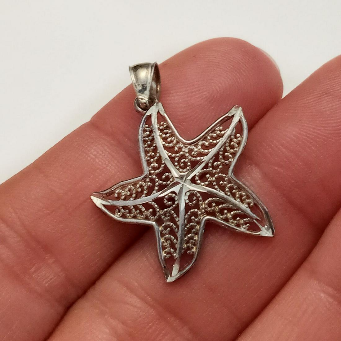 Sterling silver Starfish marine theme pendant (1 of 3)