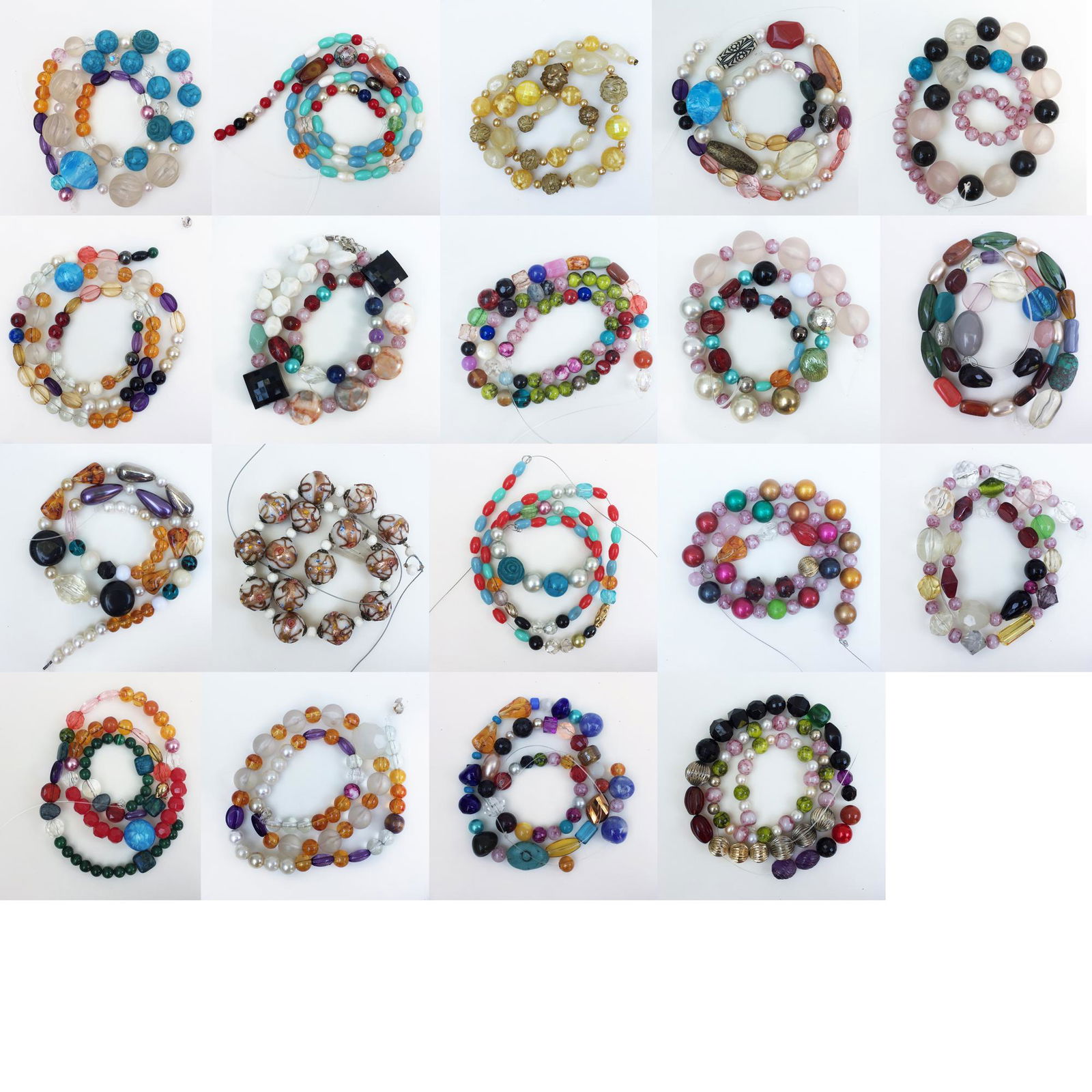 Lot of 19 Assorted beads strand for jewelry making (1 of 6)