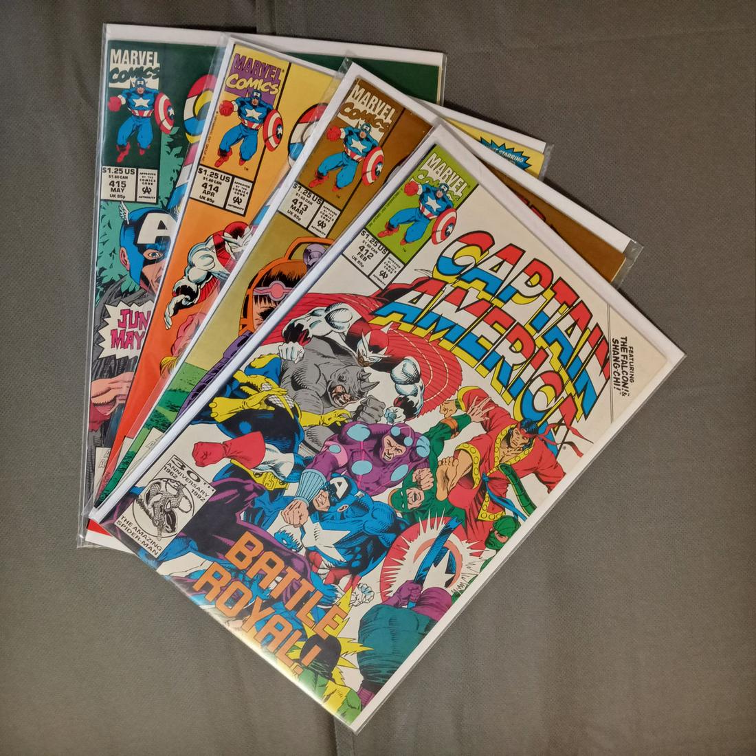 4 CAPTAIN AMERICA #412-415 MARVEL comic books (1 of 2)