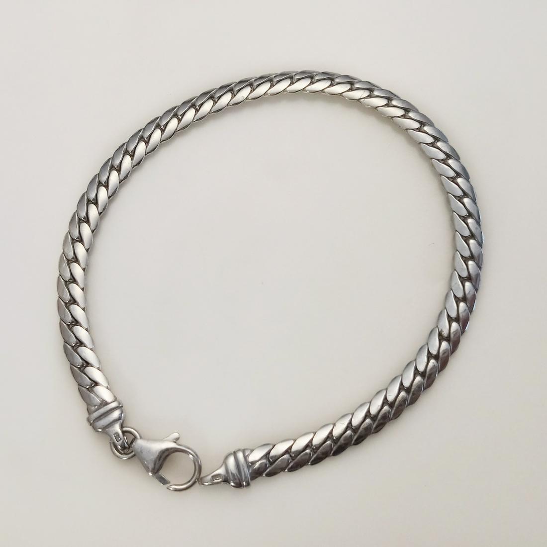 FREIDRICK BINDER Sterling silver flat chain bracelet (1 of 2)