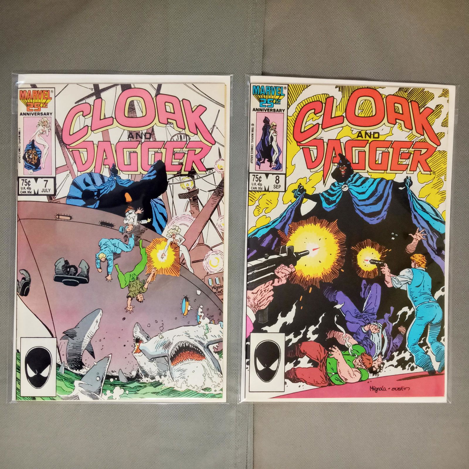 Lot of 2 CLOAK and DAGGER #7 and 8 MARVEL comic books (1 of 1)