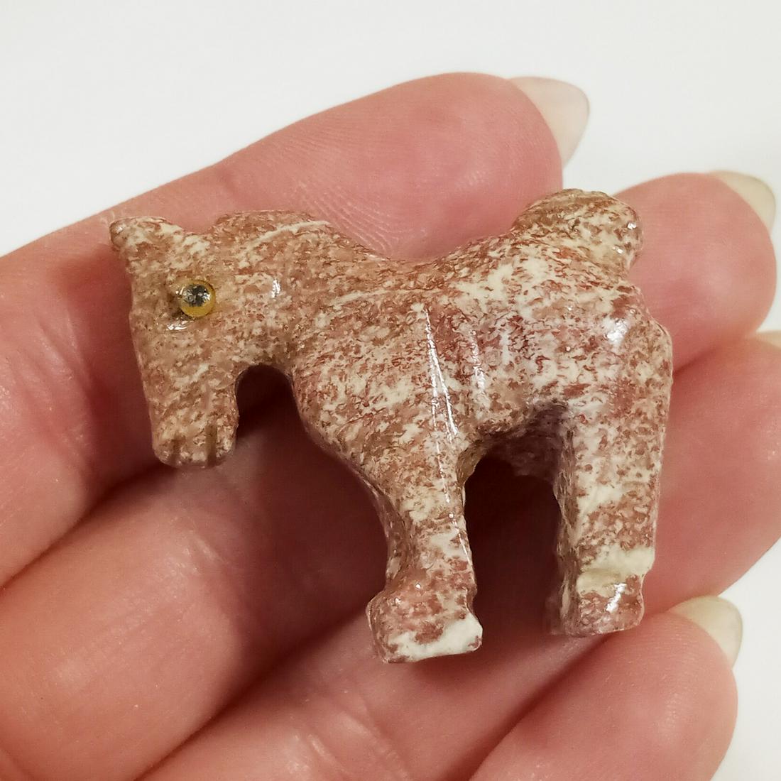 Carved soapstone Horse Donkey mini figurine (1 of 4)