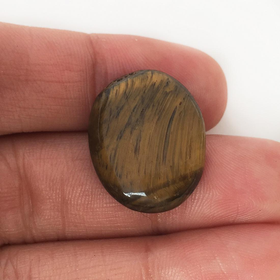 Tiger eye oval shape flat slab cabochon, 17.14 cts (1 of 3)
