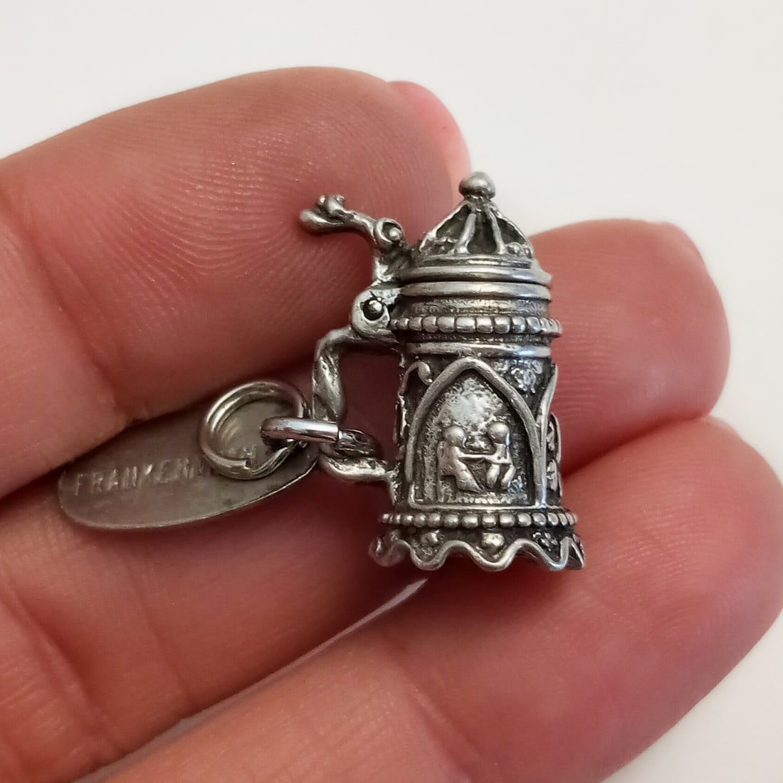 Sterling silver Frankenmuth moving Beer Stein charm (1 of 6)