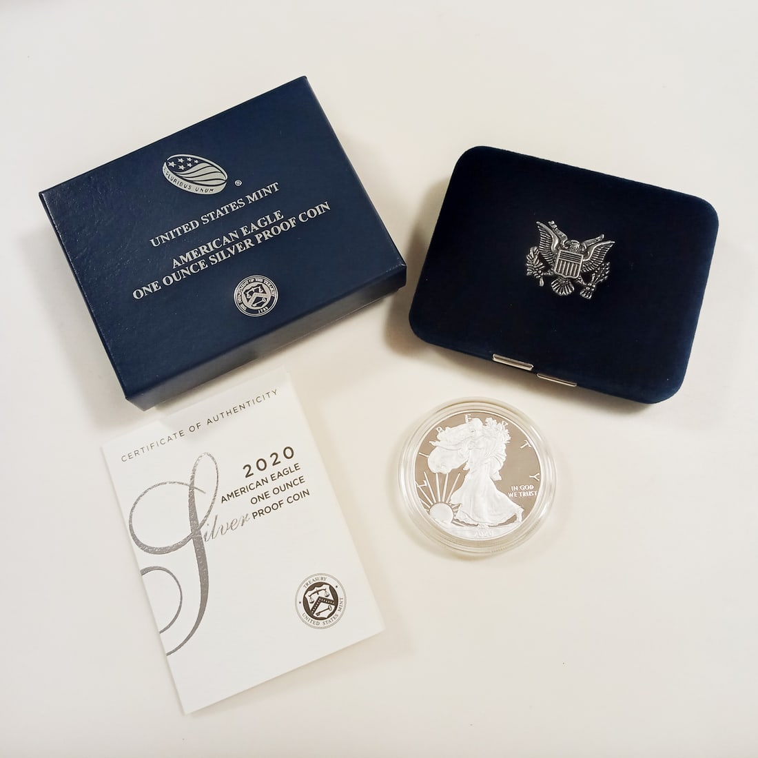 2020-W American Eagle Fine Silver $1 Dollar Proof coin (1 of 6)