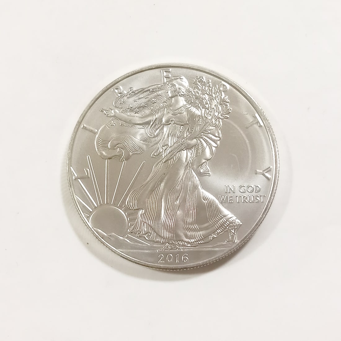 2016 Eagle Liberty $1 one dollar 1oz fine silver coin UNC (1 of 2)