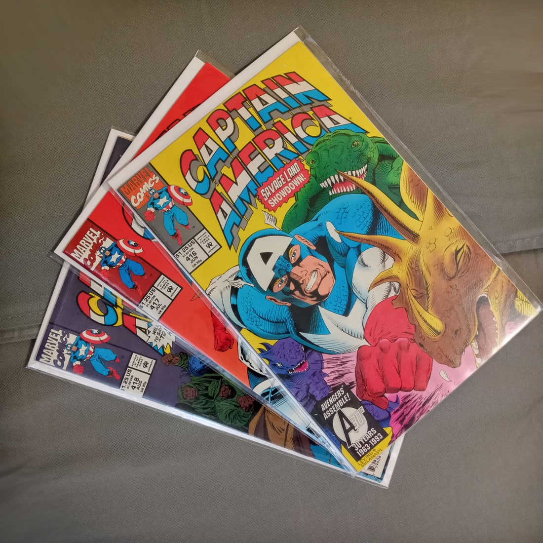 3 CAPTAIN AMERICA #416-418 MARVEL comic books (1 of 2)