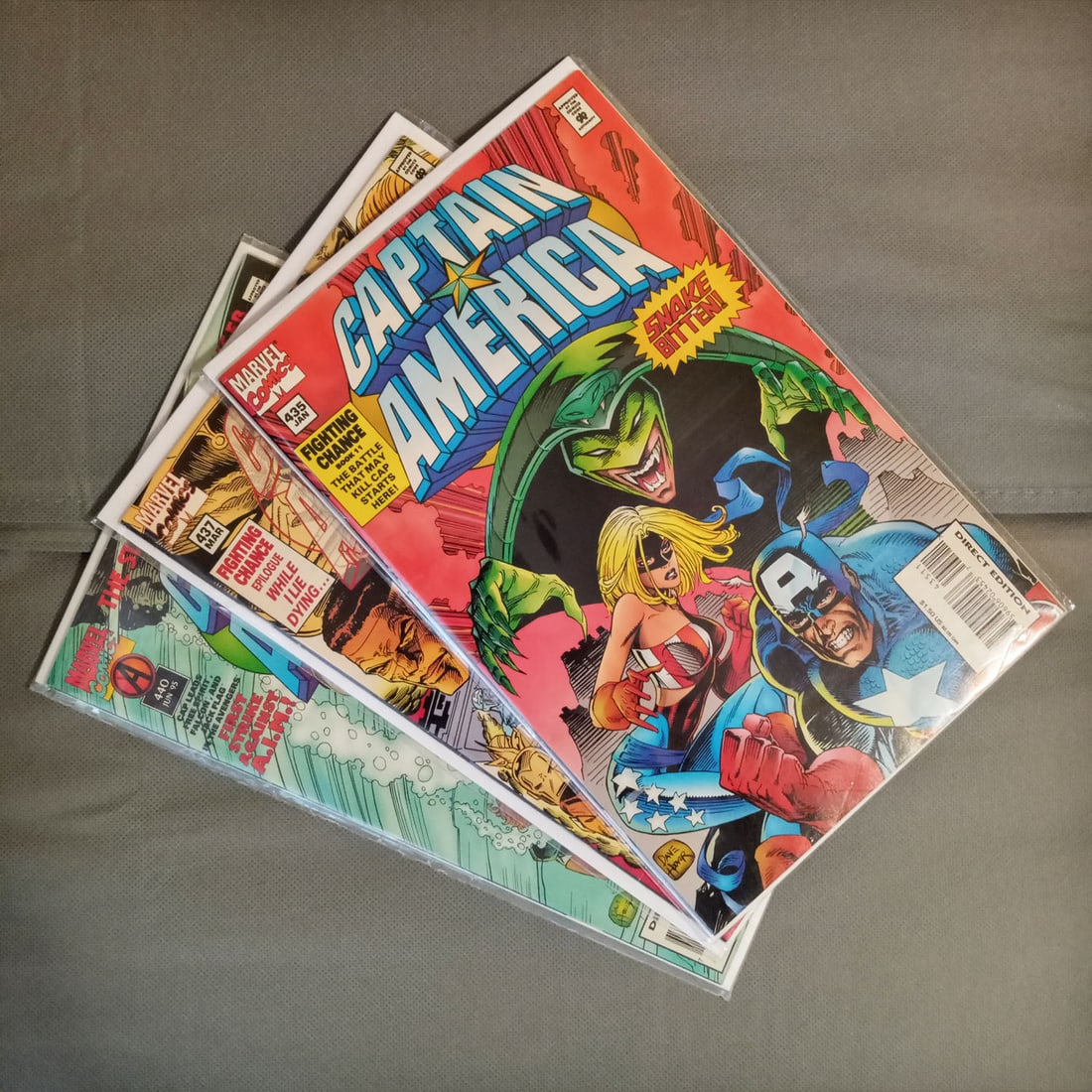 3 CAPTAIN AMERICA #435 437 440 MARVEL comic books (1 of 2)